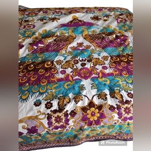 Vibrant Peacock Tapestry